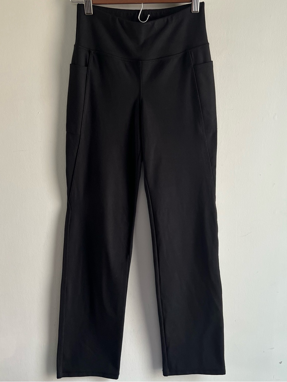 Jockey Women’s S Small Leggings Black High Rise Pocket Yoga Workout Pants